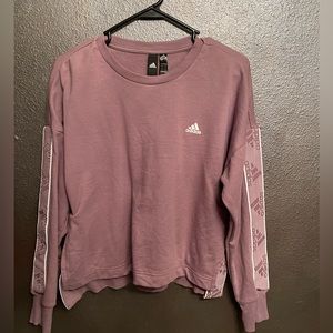 Adidas purple crew neck sweatshirt